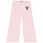 Girls Pink Logo Joggers, 2, hi-res